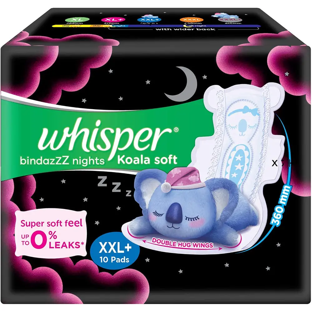 Whisper Sanitary Pad Night Xxxl 4'