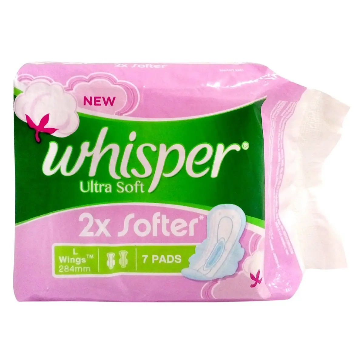 Whisper Sanitary Pad Pink 7'