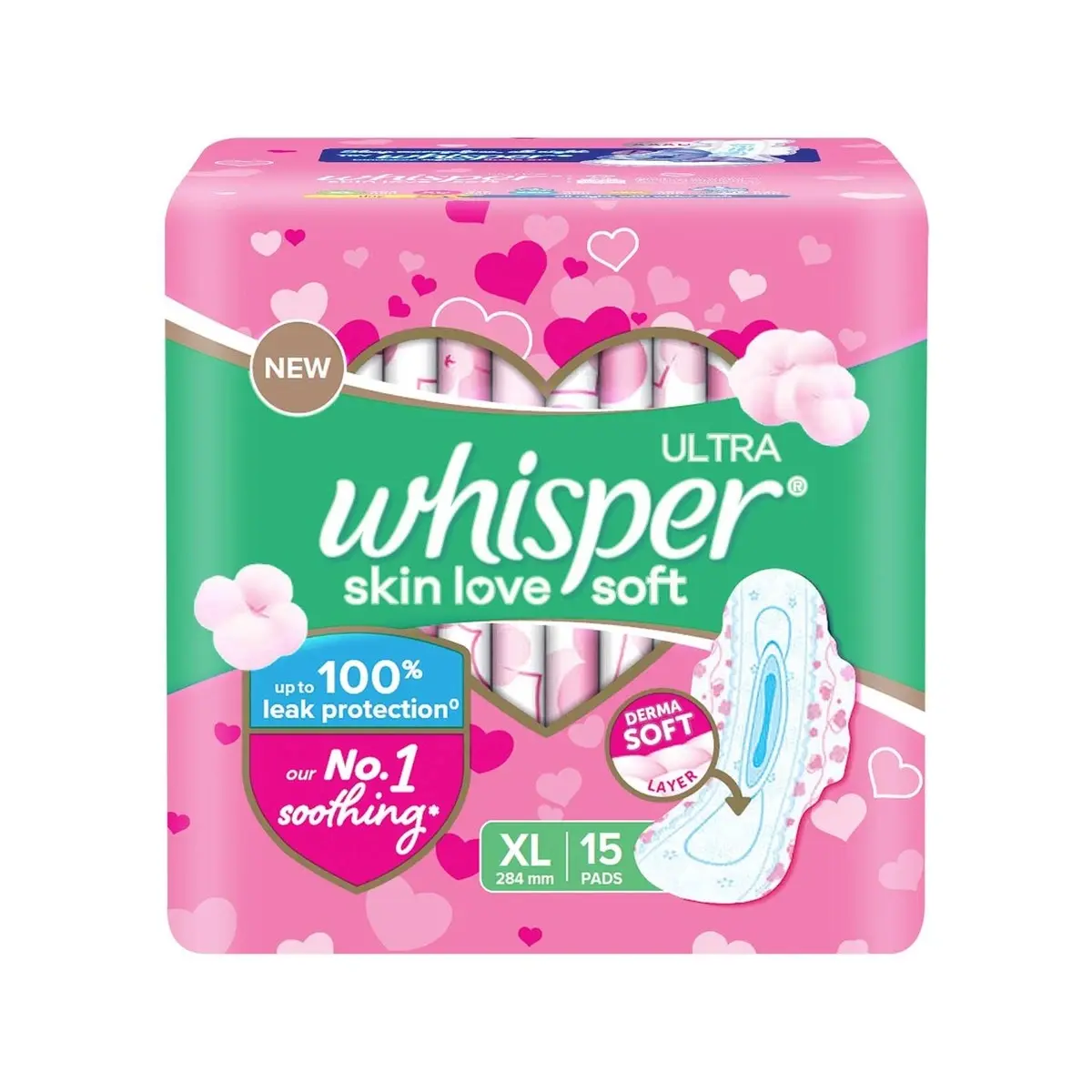 Whisper Sanitary Pad Pink 15'