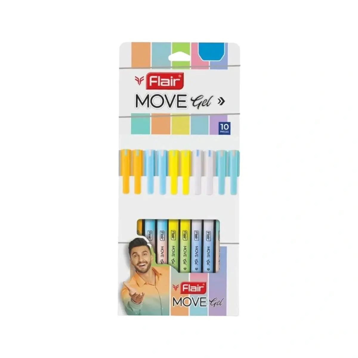 Flair Move Gel Pen 10/-(Packet)