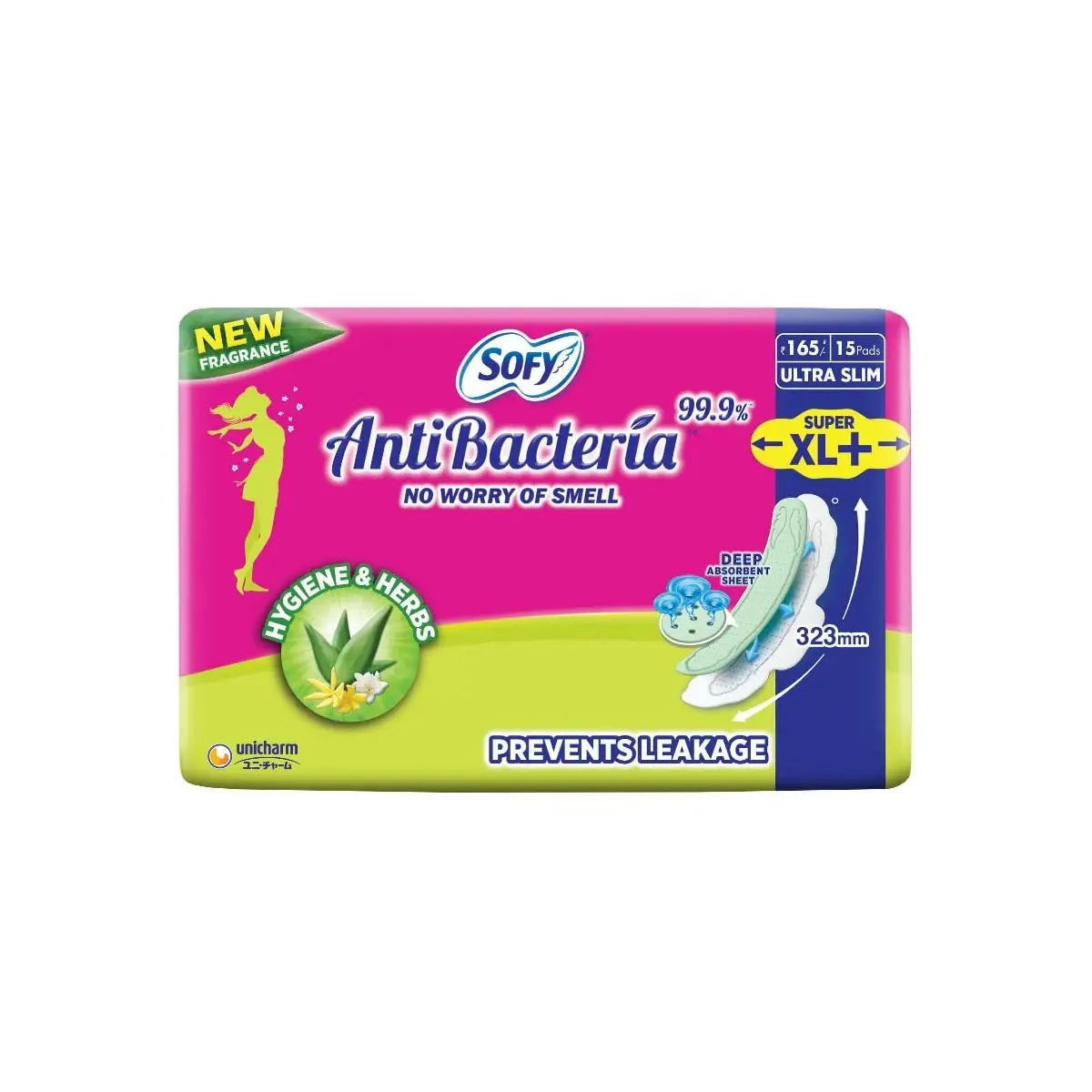 Sofy Sanitary Pads Anti-Bacteria  Xl 15'