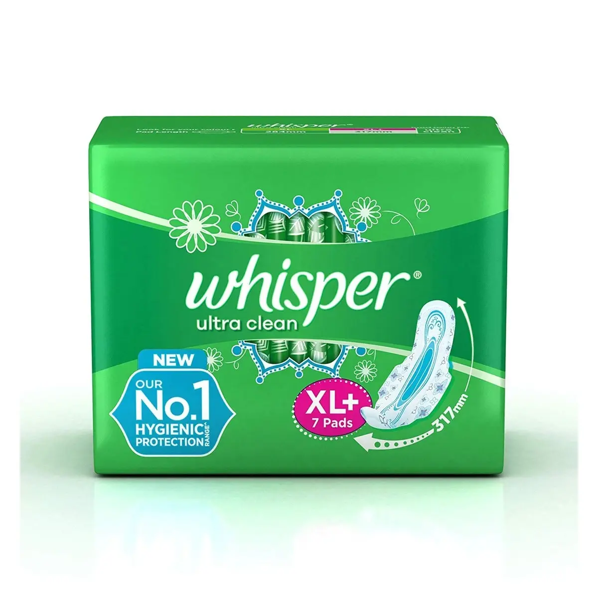 Whisper Sanitary Pad Green 7'