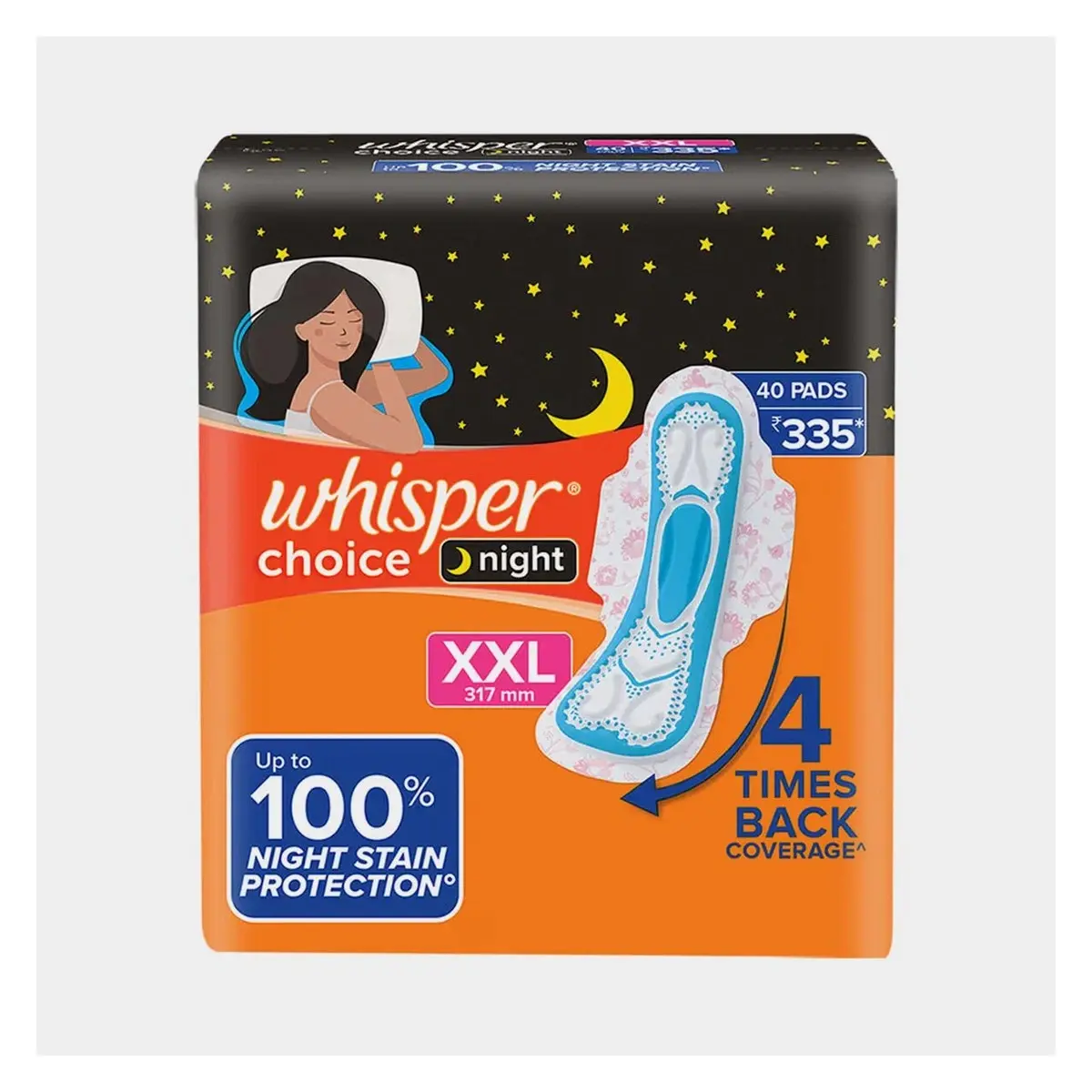 Whisper Sanitary Pad Exl 8'