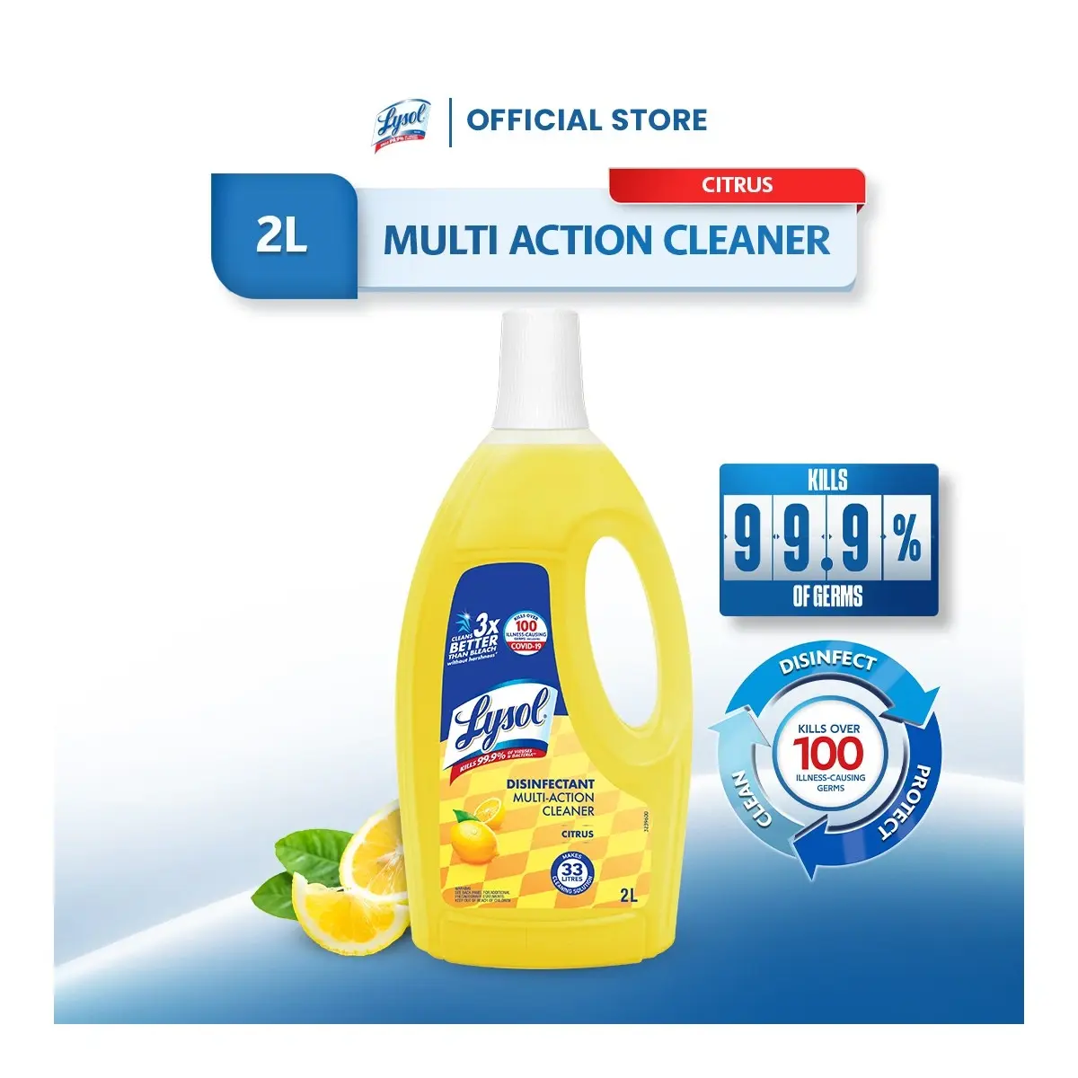 Lysol Floor Cleaner 975 ml #Yellow