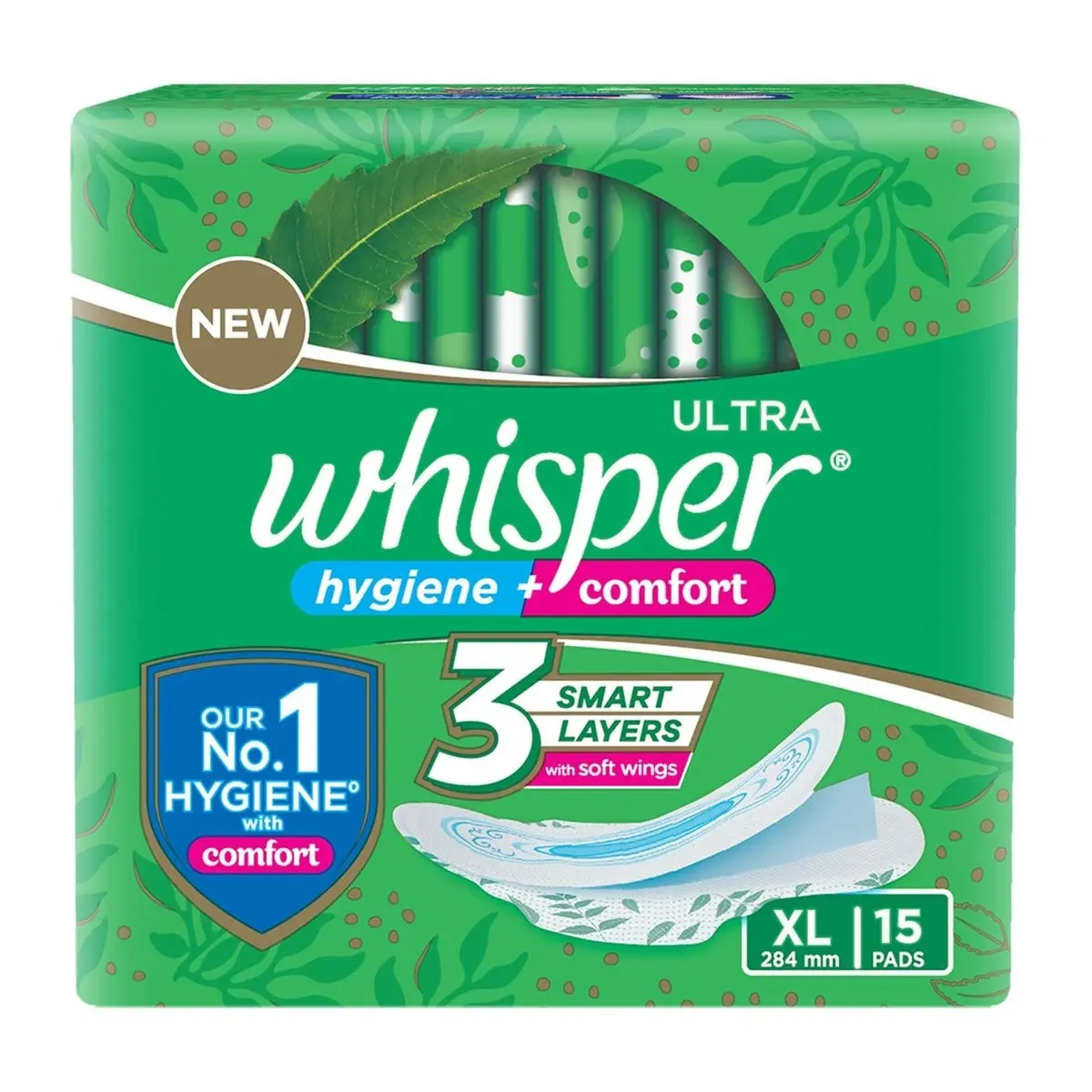 Whisper Sanitary Pad Green 15'